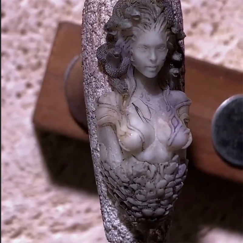 1PC 3D Relief Silicone Nail Mold - Beautiful Women Snake Pattern Manicure Template, DIY Nail Art Decoration Tools for Salon Home