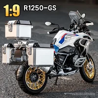 New 1:9 BMW R1250 GS ADV Alloy Die Cast Motorcycle Model Toy Vehicle Collection Sound and Light Off Road Autocycle Toys Car 1