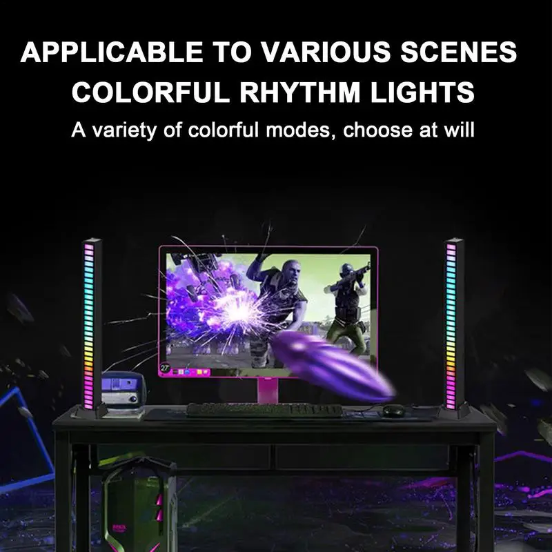Rhythm Recognition Light Bar Sound Pickup Light Smart Built-in Microphone APP Control Music Sync Color Change RGB led lights led atmosphere lamp led atmosphere lighting