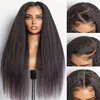 13x4 Kinky Straight HD Lace Front Human Hair Wigs Kinky Straight 360 Full Lace Frontal Wigs For Women Pre Plucked 250 Density 4