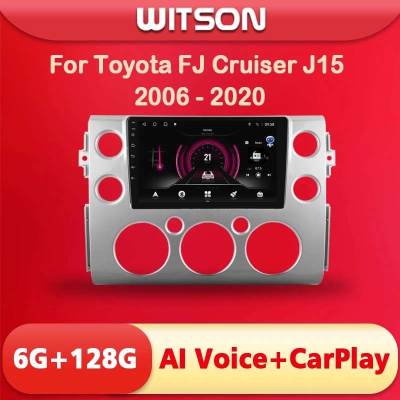 

Автомагнитола WITSON, 9 дюймов, Android 11, AI-голос, 1 Din, для TOYOTA FJ CRUISER J15 2006-2020, автомобильная стерео-навигация, GPS