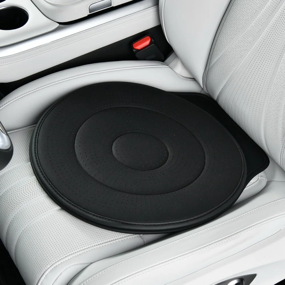 Coussin de siège de voiture rotatif à 360 degrés, tapis antidérapant, design perforé, aide à la mobilité pivotante, éponge multifonctionnelle