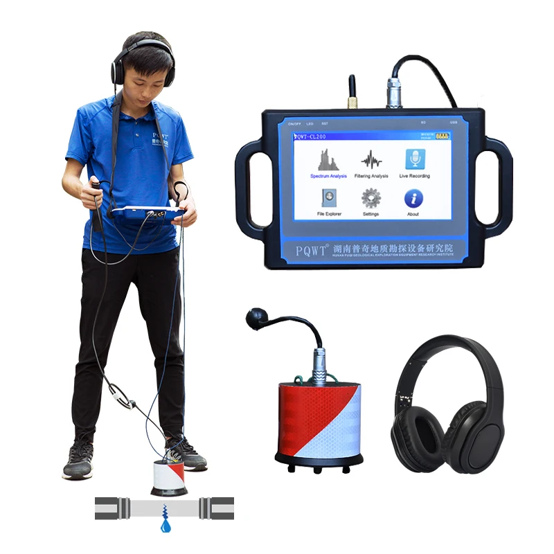 

PQWT-CL200 Underground Water Pipe Leakage Detector Depth 2m Pipeline Plumbing Tools Water Leak Detector