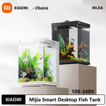 Xiaomi Mijia Smart Desktop Acquario 10L Smart Fish Tank App Controllo Alimentazione Pro Filtrazione Mi Home Compatibile Senza Assemblaggio CN