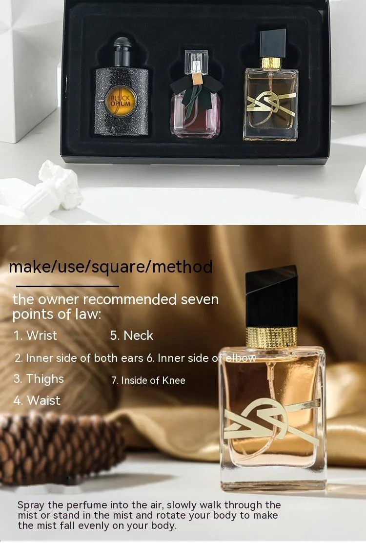 2023 New Hot Three Piece Set Cofanetto regalo di profumo Qixi da donna Set Eau De Toilette elettrico fresco e durevole per ragazze_voghion.com
