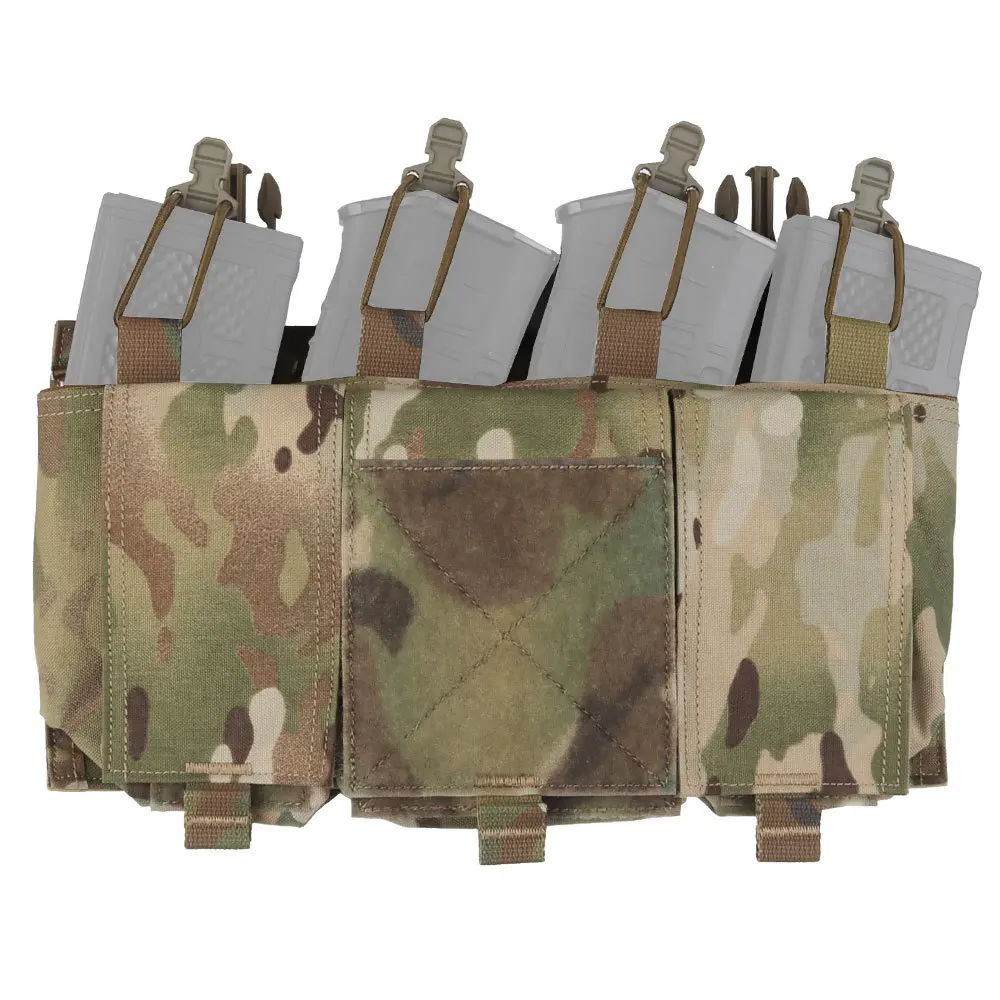 TACTIFANS Tactical QUAD 5.56 Magazine Pouch Placard QASM Buckle Front Panel For CPC FCSK ARC JPC Plate Carrier Hunting Vest