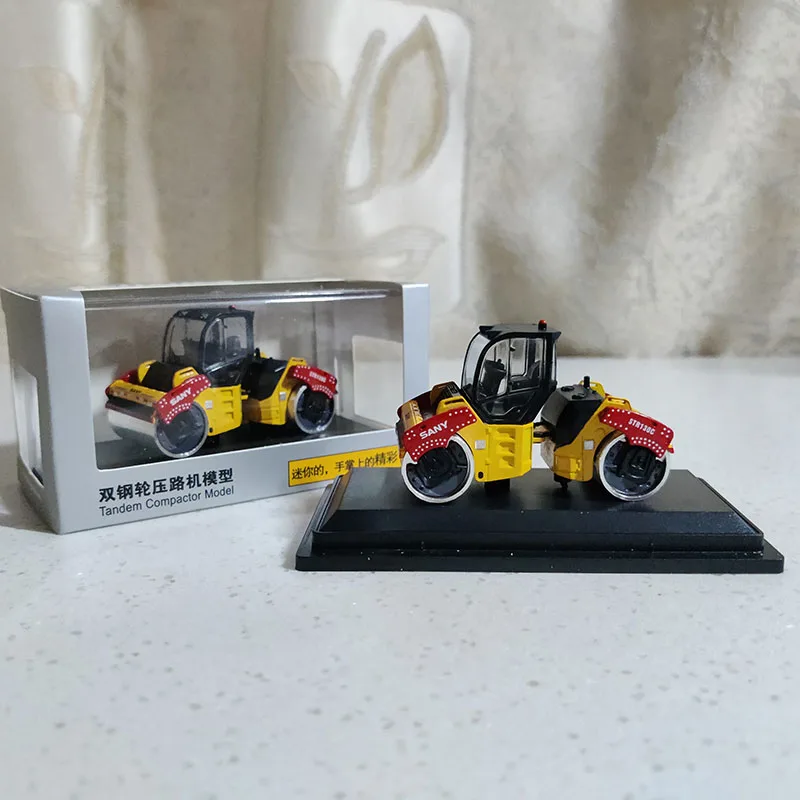 

1:87 SANY, тандем, уплотнитель, дорожный каток, Инженерная техника из сплава, литая игрушка, подарок, игрушки для мальчиков