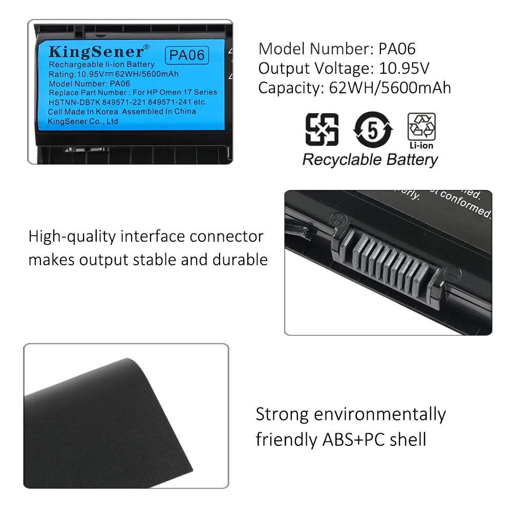 Batteria Per Computer Portatile PA06, 6 Celle, 10.95V, 48Wh - Foto 6