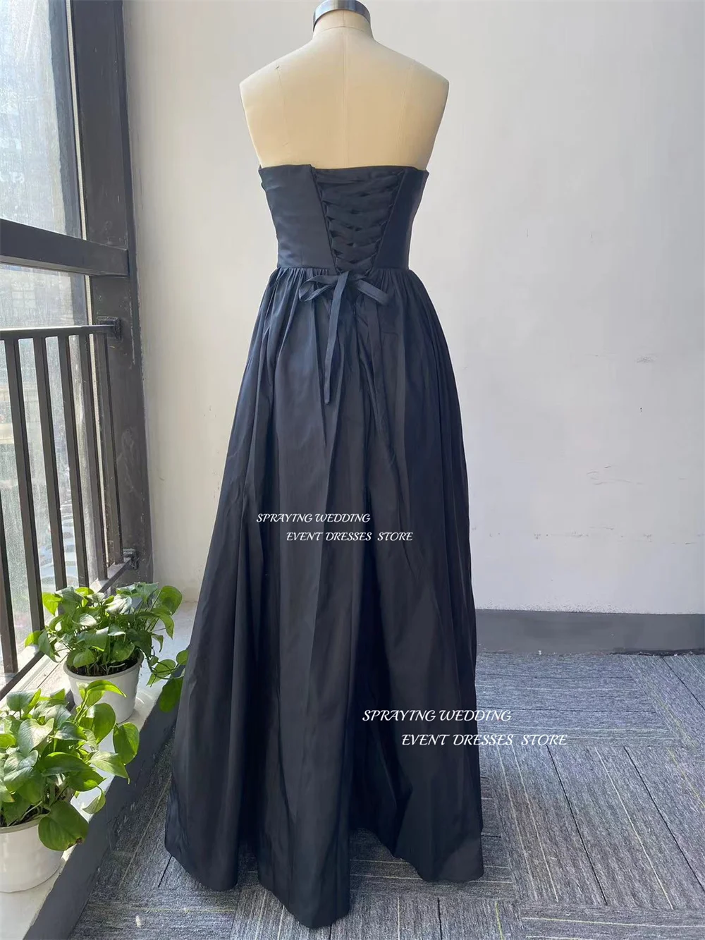 SPRAYING A Line Taffeta Long Evening Party Dresses With Bolero Korea Women Formal Gowns Simple Event Prom Gowns 4 Style