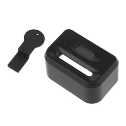 Child Safety Seat Belt Buckle Clip with Reusable Anti - Escape Strap and Original Seat Belt Cover Pads (Black)