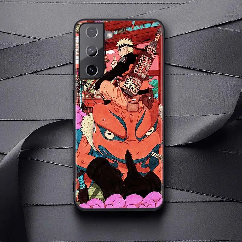 Naruto Anime Akatsuki Soft Black Cover For Samsung Galaxy S22 S21 S20 FE Ultra S10 S10e Lite S9 Plus Pro Phone Case Coque best case for samsung