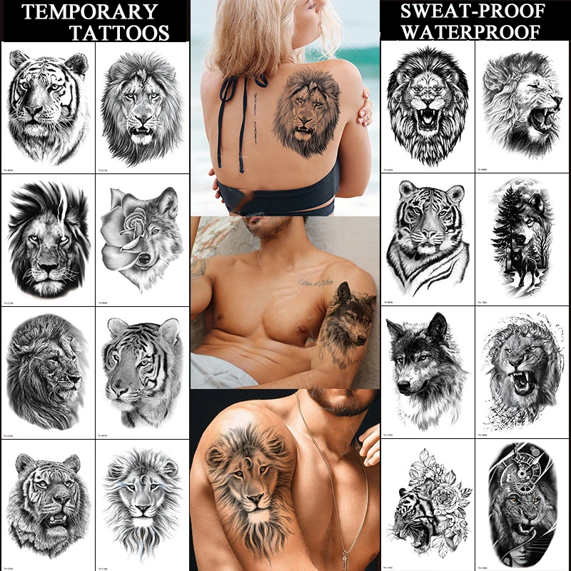 Tatouage Temporaire 8 Pattes Animaux Noir - Décalcomanie Body Art - Neuf Sous Sachet