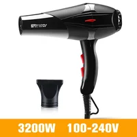Hairdressing Salon Pro Blow Dryer 3200W/1400W Strong Power Hairdryer 220-240V 1