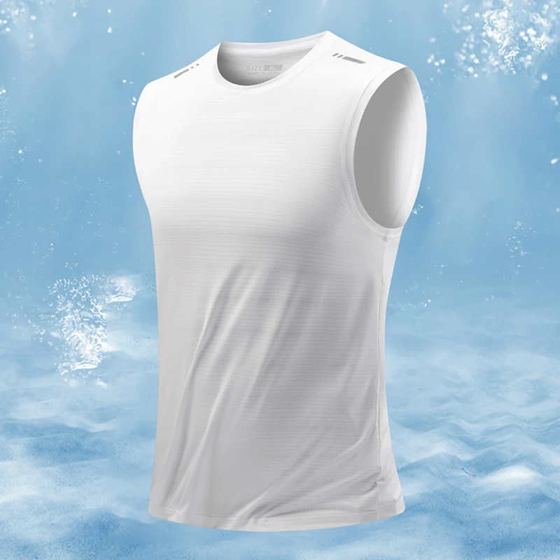 Running vests men's summer breathable sleeveless quick drying