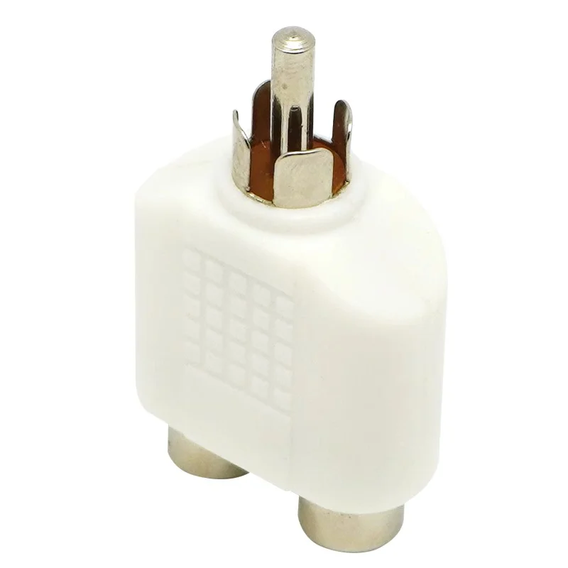 5/20/100PCS RCA Y Splitter AV Audio Video Plug Converter1 MaleTo 2 Female Adapter Kit RCA Lotus Color AV Jack Plug