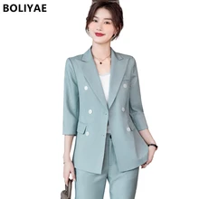 

Work Pant Suits OL 2 Piece Set for Women Business Interview Suit Set Uniform Slim Blazer and Pencil Pant Office Lady Suit Formal
