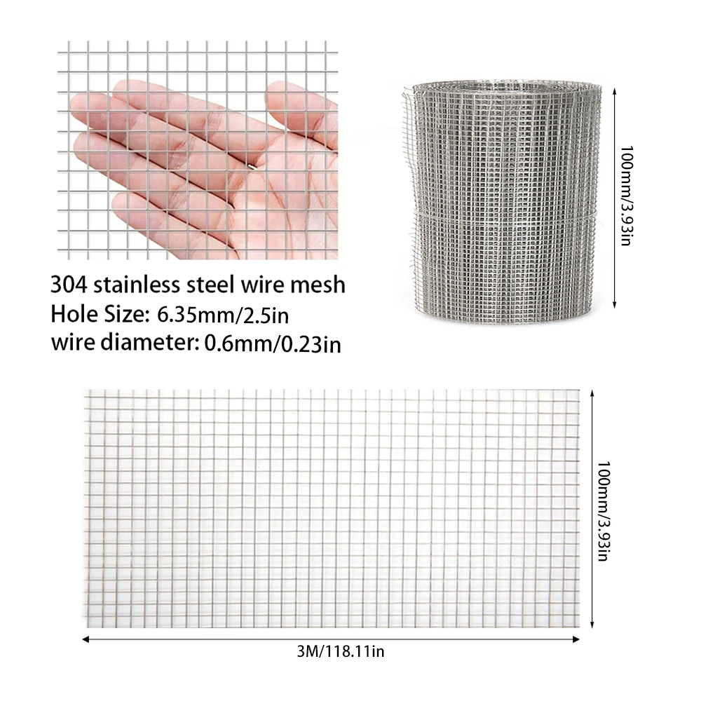 【Breeins】304 Stainless Steel Mesh Woven Filter Sanitary Food Grade For Distillation Sewage Pipe Filter Screen Insect and Mouse: 3 - 5 Days Free Delivery Only UK