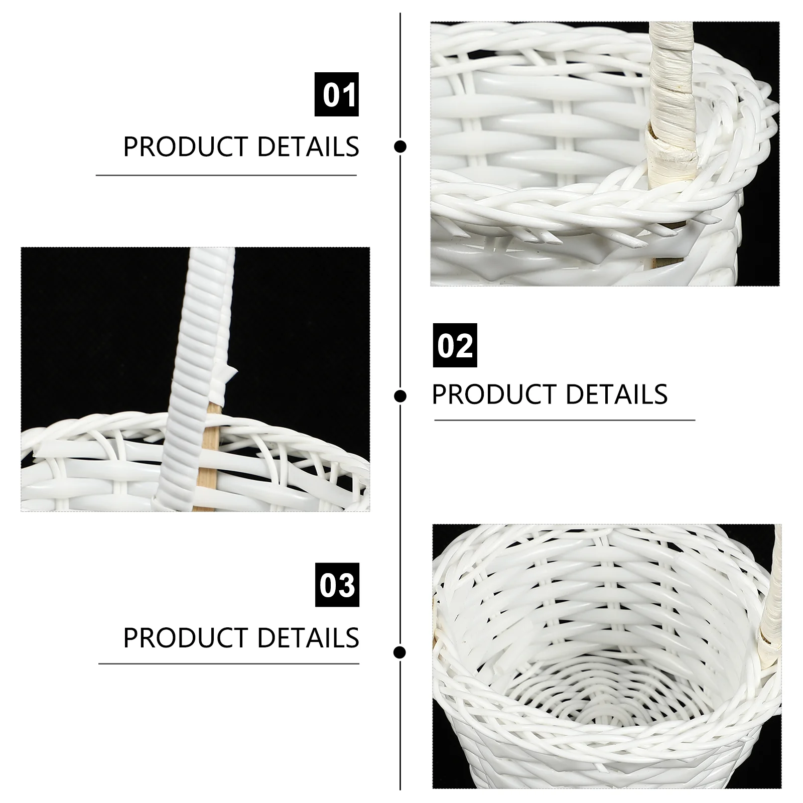 6pcs Durable Woven Baskets Distinctive Rattan Baskets Baskets 5
