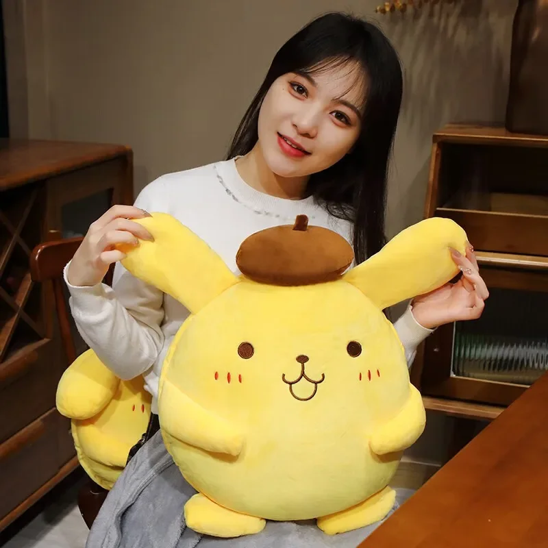 

Подушка Sanrio 40/50 см с помпоном пуриновая, мягкая плюшевая игрушка, в японском стиле, для девочек, в виде сердца, детская супермягкая кукла, подарок