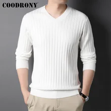 

COODRONY Brand Spring Autumn Male New Arrivals Fashion Knitwear Sweaters Casual Solid Color Men Soft Warm V-Neck Pullovers W1019