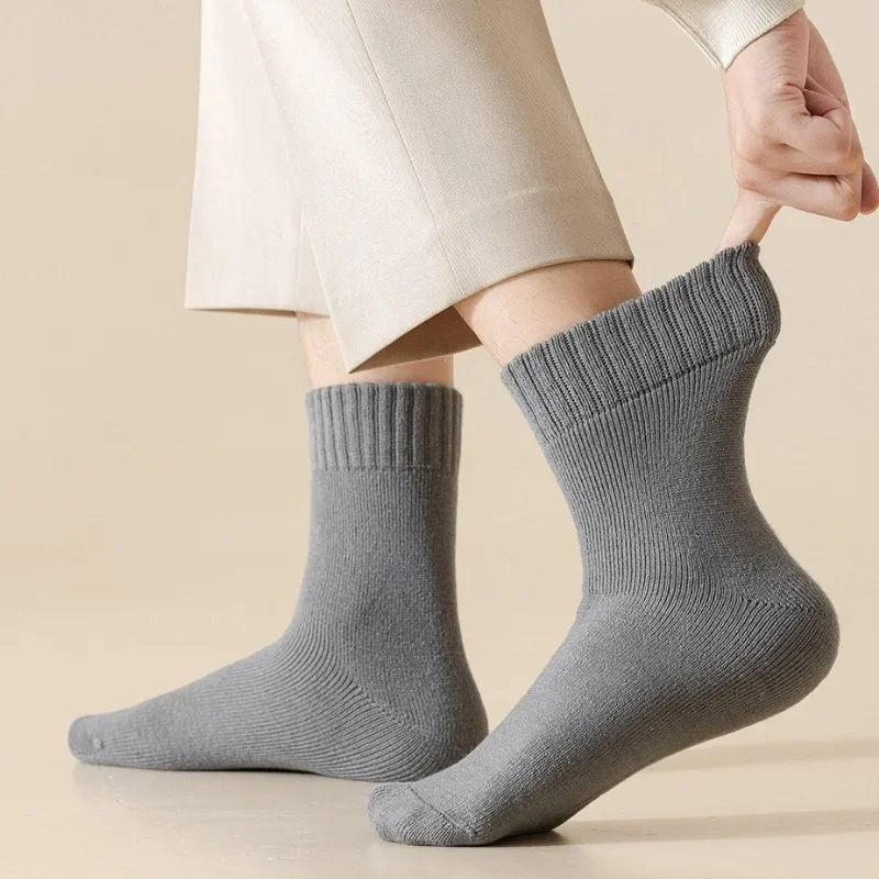 Men's Thick Cashmere Socks for Autumn Winter, Medium To Long Length, with A Temperature of Minus 40 Degrees Celsius for Warmth