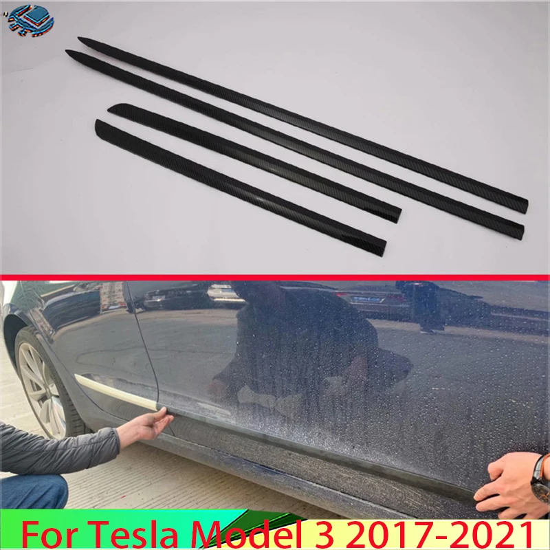 

Для Tesla Model 3 2017-2022 автомобильные аксессуары ABS хромированный боковой дверной корпус литье под давлением Trim 2018 2019