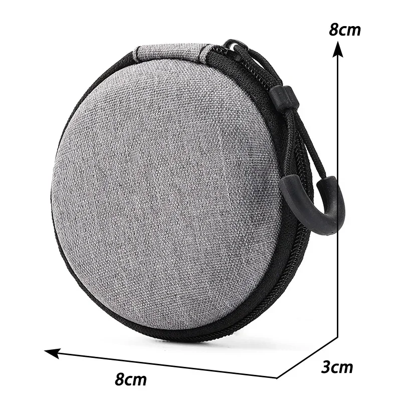 Compact Grey Digital Accessory Organizer - Shockproof Protective Storage Case
