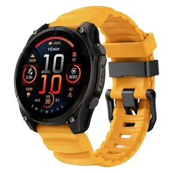 Premium Silicone Strap for Smartwatch - Durable QuickFit Band in Various Sizes (Sunlight Yellow)