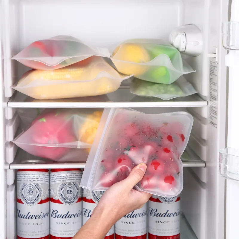 Reusable plastic food storage bags plastic wrap for refrigerator food