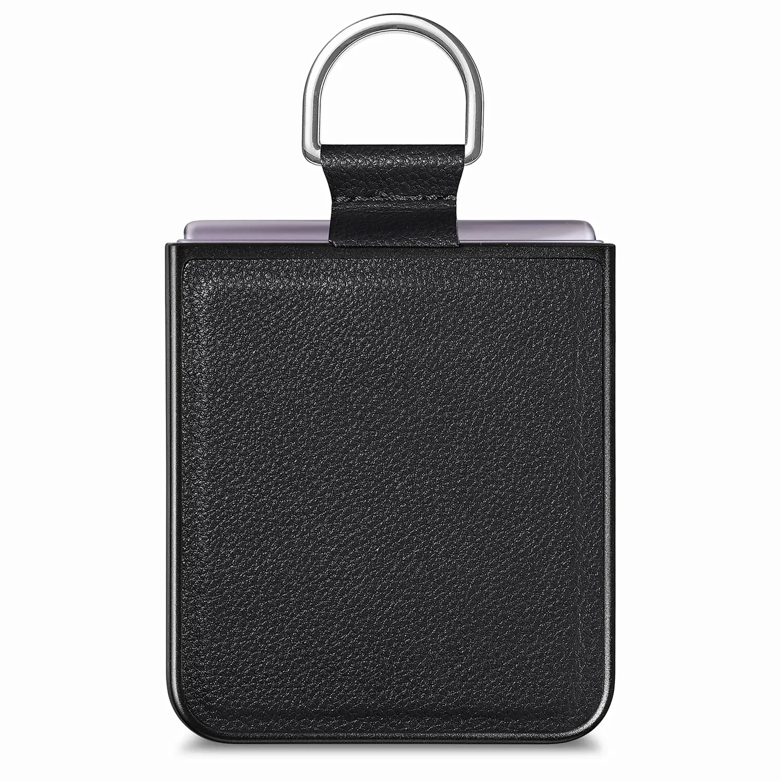 thumbnail image 1 of Funda de cuero con soporte de anillo de protección contra caídas para Samsung Galaxy Z Flip 4 5 Flip5 Flip4 Flip3 Flip 3 5G Zflip4, cubierta sin huella dactilar, 1 of 5