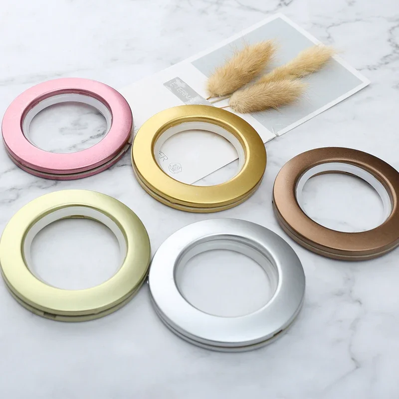 Curtain Accessories Eyelets Curtain Grommet Ring Plastic Ring for Home DIY Manual Installation Roman Rod Muffler