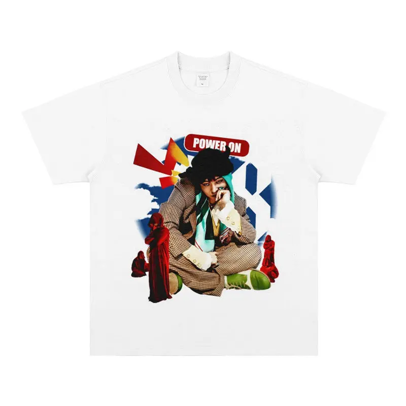 G Dragon T Shirt Fashion Hip Hop G-DRAGON Print T-shirt Kpop GD