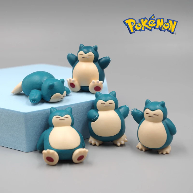 5pcs/set Snorlax Figures Model 4cm 