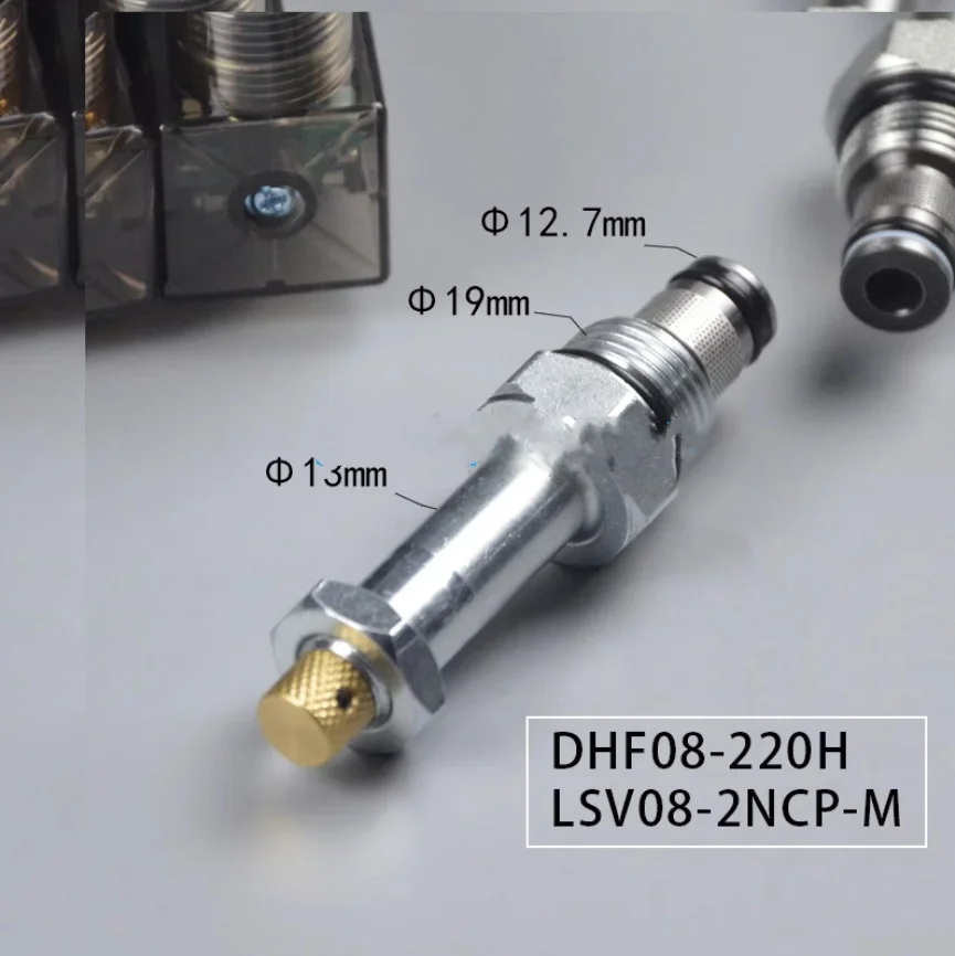 

Hydraulic Threaded Cartridge Solenoid Valve 2 Position 2 Way Normally Closed DHF08-220H LSV08-2NCP-M DC12V/DC24V/AC220V 250bar