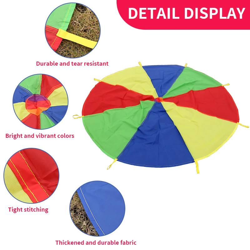 1PC Rainbow Design Umbrella Colorful Sports & Entertainment Product Outdoor Team Sport Play Set Rainbow Pattern