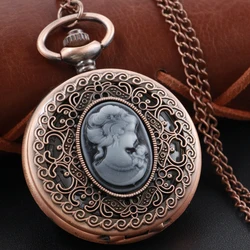 Luxury Gold Diamond Emerald Gem Pocket Watch Necklace Pendant Clock - Elegant Fashion Gift (Grey)