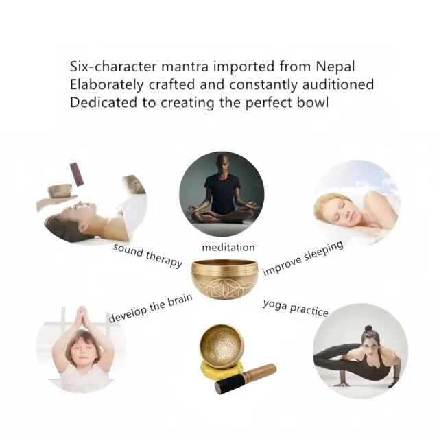 Campana Tibetana Fiore Della Vita - Per Yoga, Meditazione E Relax - Foto 12