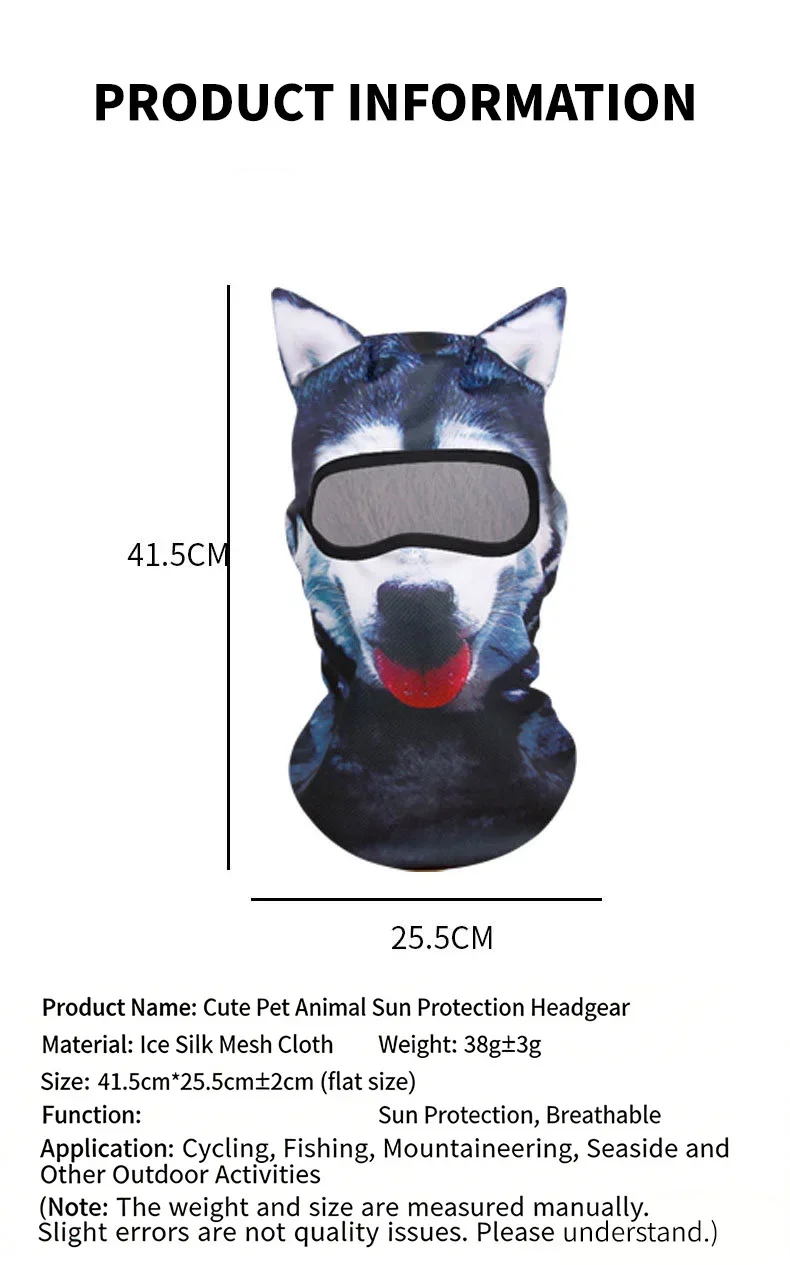 Lustige Mützen 3D Katzen-Tier-Skimaske für Männer und Frauen Ski-Mützen mit Ohren für Musikfestivals Raves Ski Halloween Geschenke – Detail 1