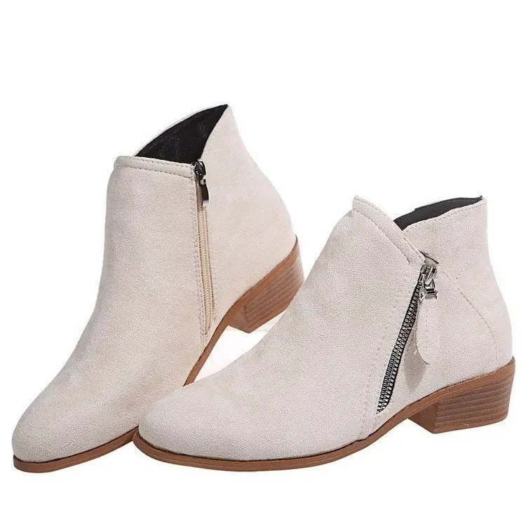 2023 New Men Shoes Fashion Classic High-end Handmade Brown Suede One-word Belt Adjustment Buckle Daily Ankle Boots