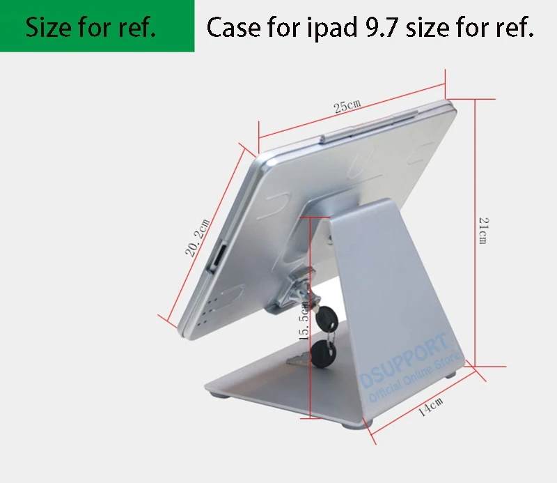 de mesa liga alumínio tablet pc anti roubo design expositor