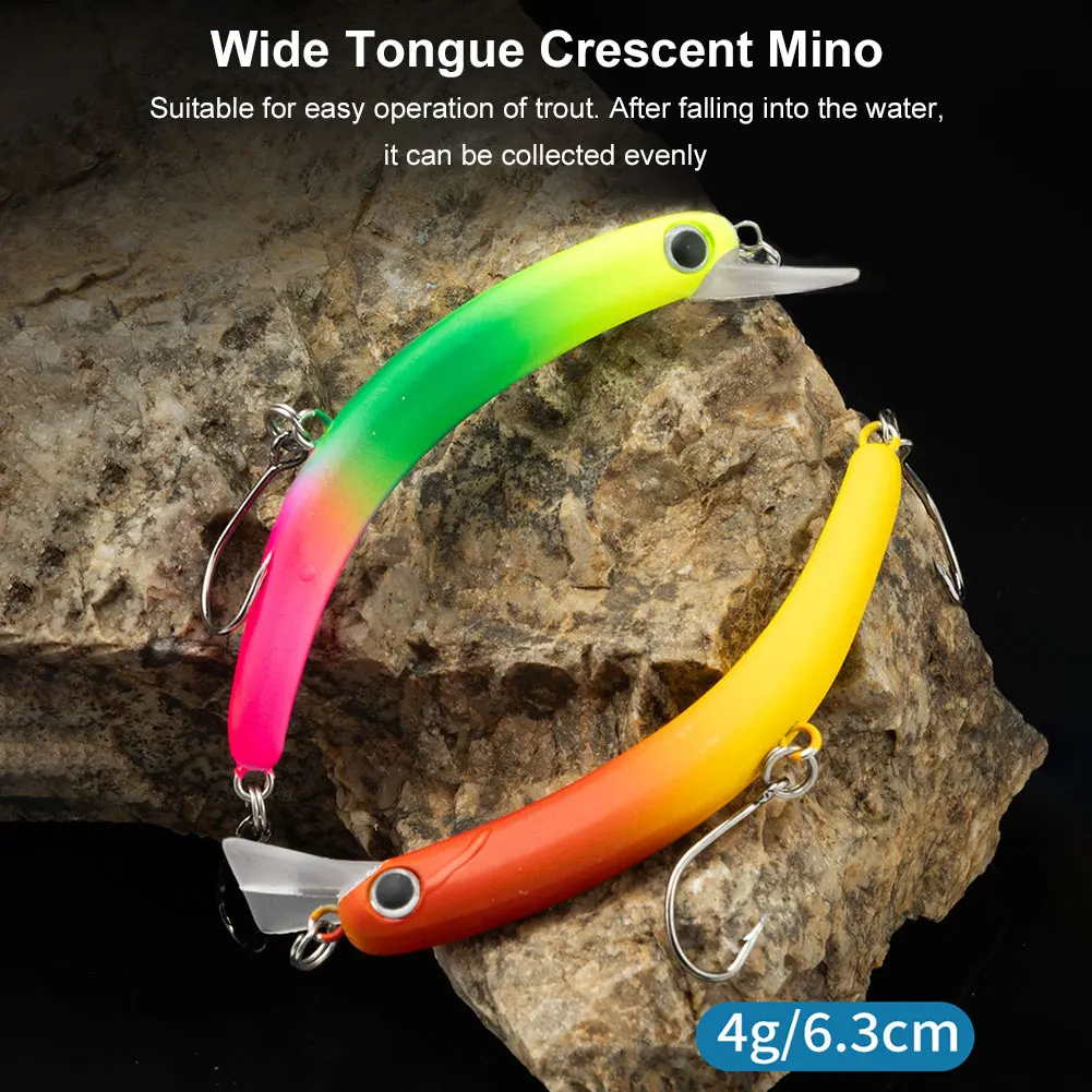 Trout Wobbler Fishing Lure 4g 63mm Artificial Hard Bait Fishing Accessories