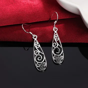 925 Sterling Silver Women's Dangle Earrings Retro Earrings Wedding Luxury Quality Party Jewelry 2022 Trend New