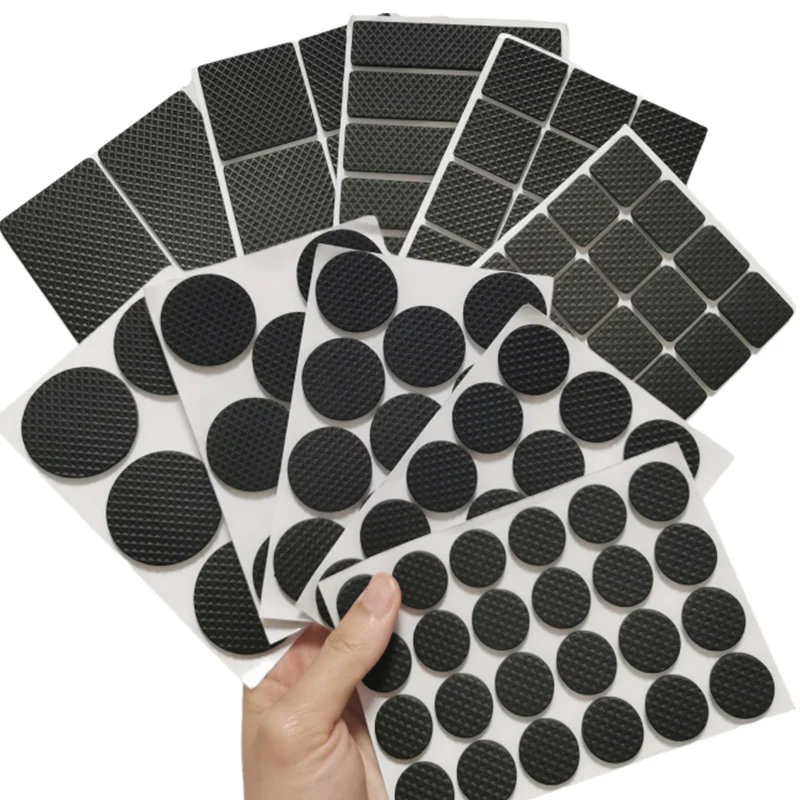 Rubber Pads For Chair Legs Non-slip Self Adhesive Furniture Table Chair Feet Pads Round Square Sofa Leg Pad Protectors Mat furniture leg pads,chair leg caps,rubber furniture feet pads