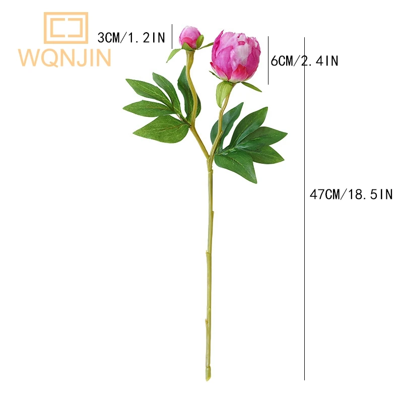 European-Style Simulated Peony Silk Flower Arrangement for Home and Wedding Decor