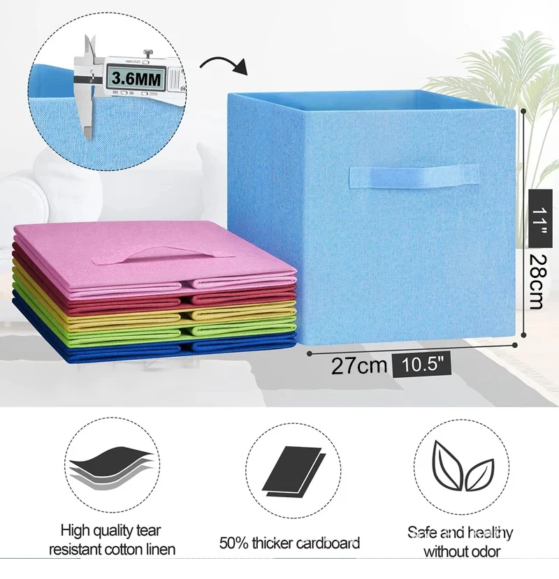 Vliesstoff-Aufbewahrungsbox, multifunktionale faltbare Aufbewahrungsbox, Heimbedarf, Kleidung, Unterwäsche, Kinderspielzeug, Aufbewahrungsorganisator – Detail 3