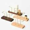 Desktop Organizer Tableware Supplies Wood Tissue Paper Holder Napkin Holder Brass Tissue Box StorageToothpick Box 2