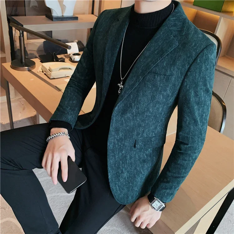 High Quality Casual Man Business Suits and Blazers Korean Style Clothes Dress Jacket for Men Single Models Luxury Designer Coats
