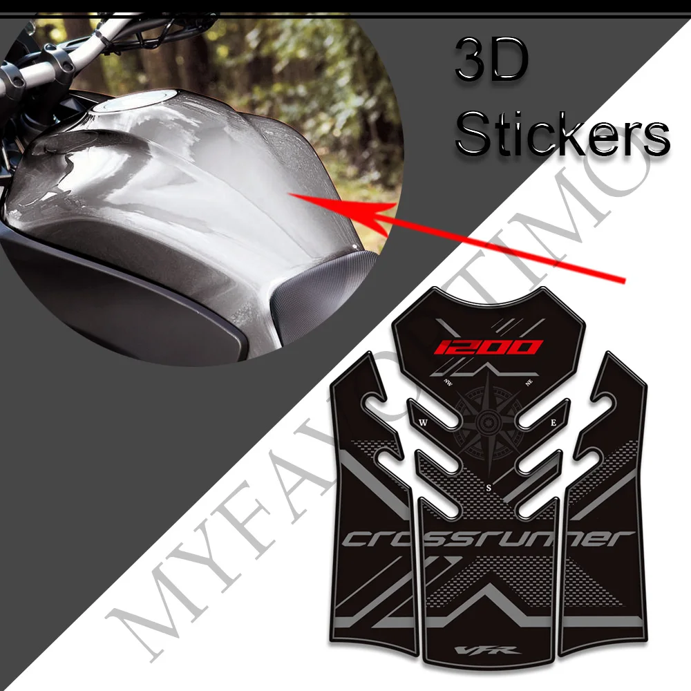 Tank Pad Grips Gas Fuel Oil Kit Knee Motorcycle Decals Stickers Protector For Honda VFR 1200X 1200 X VFR1200X Crosstourer