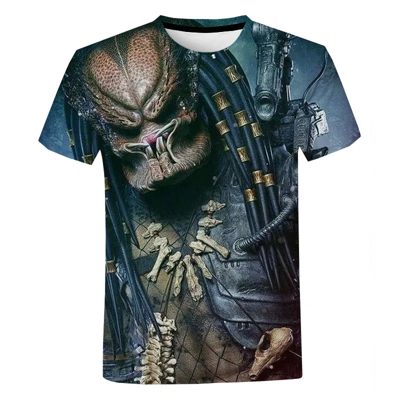 

Horror Movies Predator Printed Oversized T-shirt Men Summer Casual Graphic T Shirt Women Kids Fashion Cool Streetwear Tops Tees