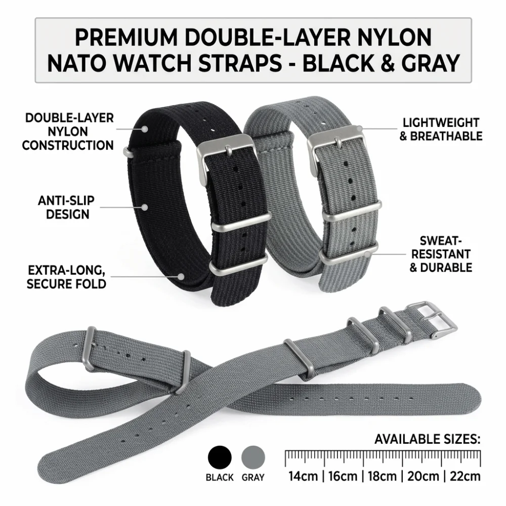 Vintage Quick Release NATO Nylon Watch Band - Outdoor Wristband Accessory